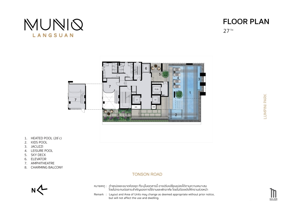 Muniq Langsuan Floor Plan, Floor 27