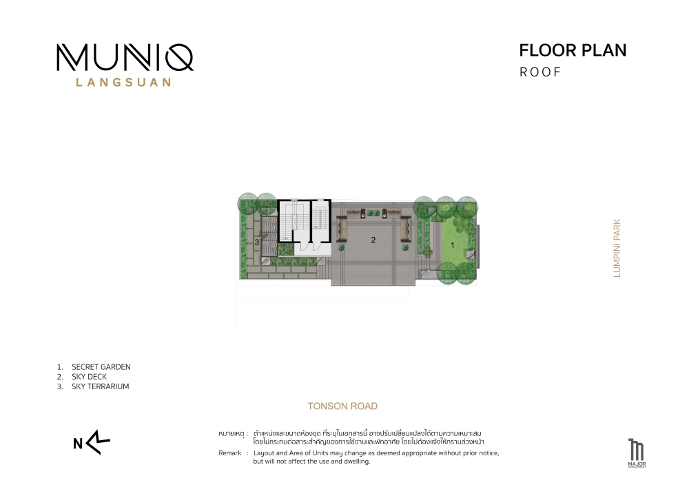 Muniq Langsuan Floor Plan, Roof/top floor
